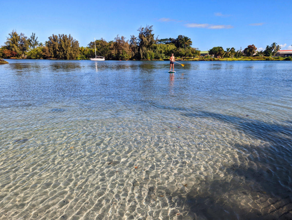 Chris Taylor SUP at Reeds Bay Beach Hilo Big Island Hawaii 9