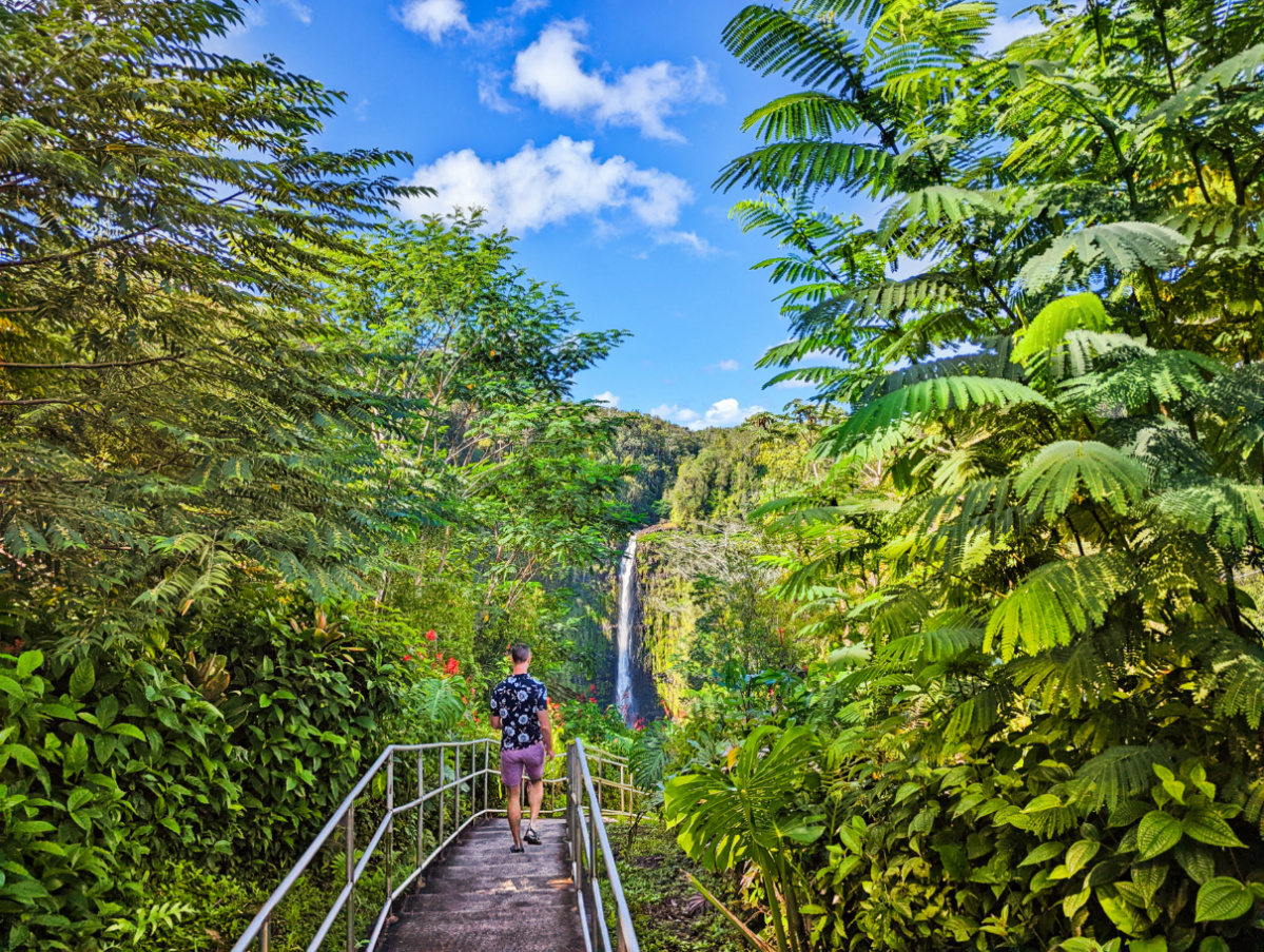 Chris Taylor hiking at Akaka Falls State Park Hilo Big Island Hawaii 1