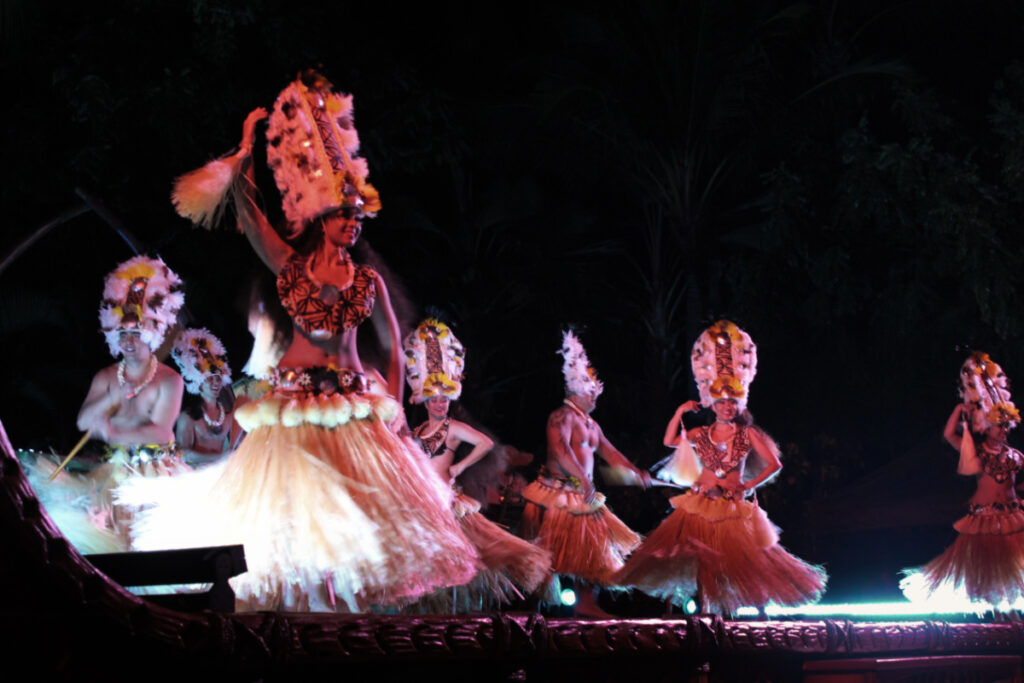 Dancers at Ka Waa Luau Disney Aulani Oahu 1