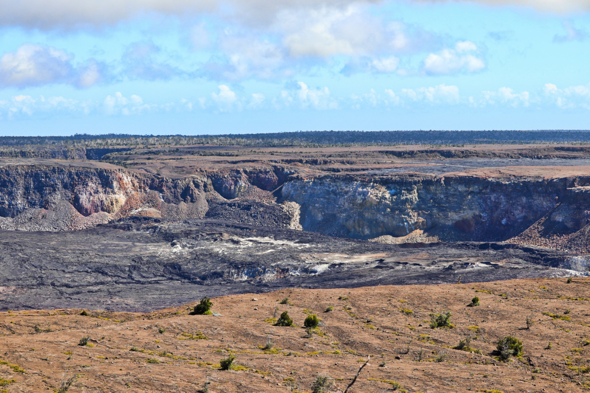 Kilauea Crater from Overlook Hawaii Volcanoes National Park Big Island Hawaii 1