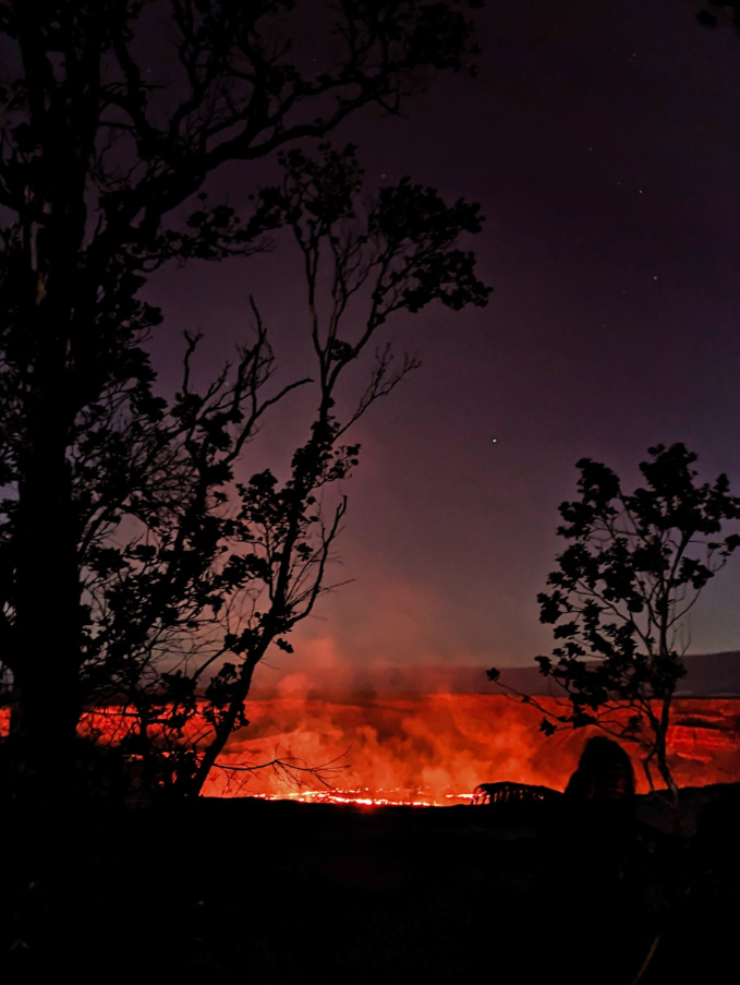 Lava Glow at Byron Ledge Trail Hawaii Volcanoes National Park Big Island 5