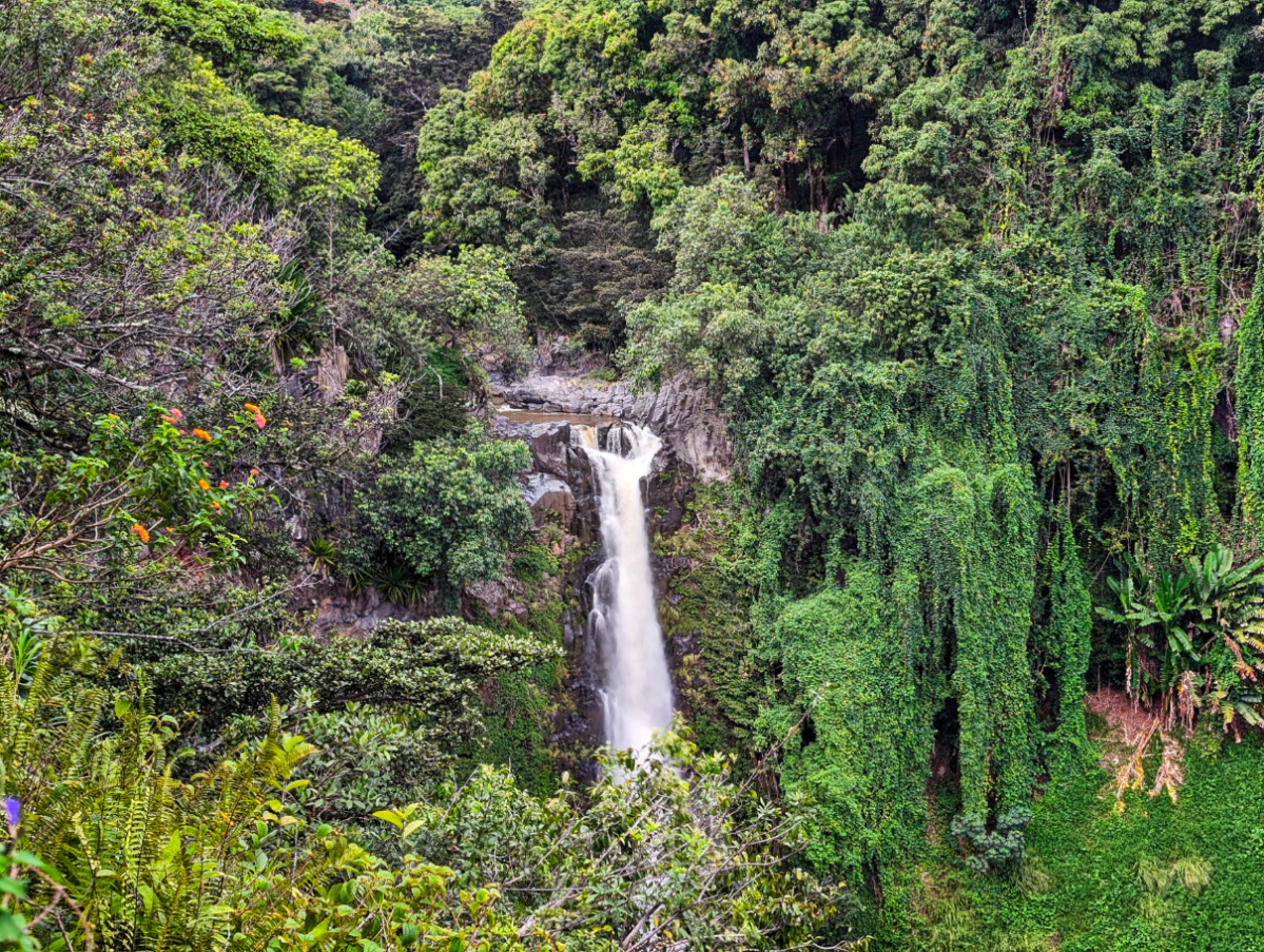 Makahiku Falls on Pipiwai Trail Kipahulu Unit Haleakala National Park Maui Hawaii 1