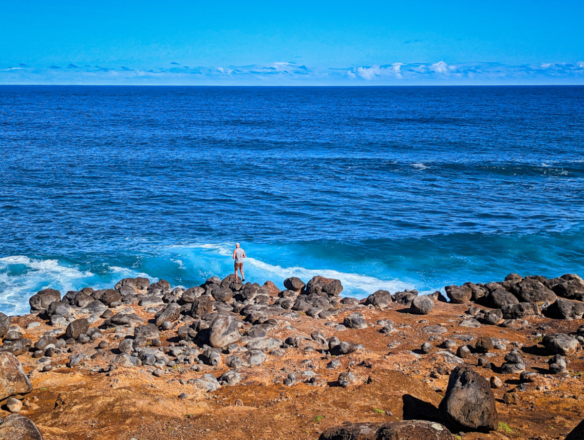 Rob Taylor at Kohala Point State Historic Site Kona Coast Big Island Hawaii 2