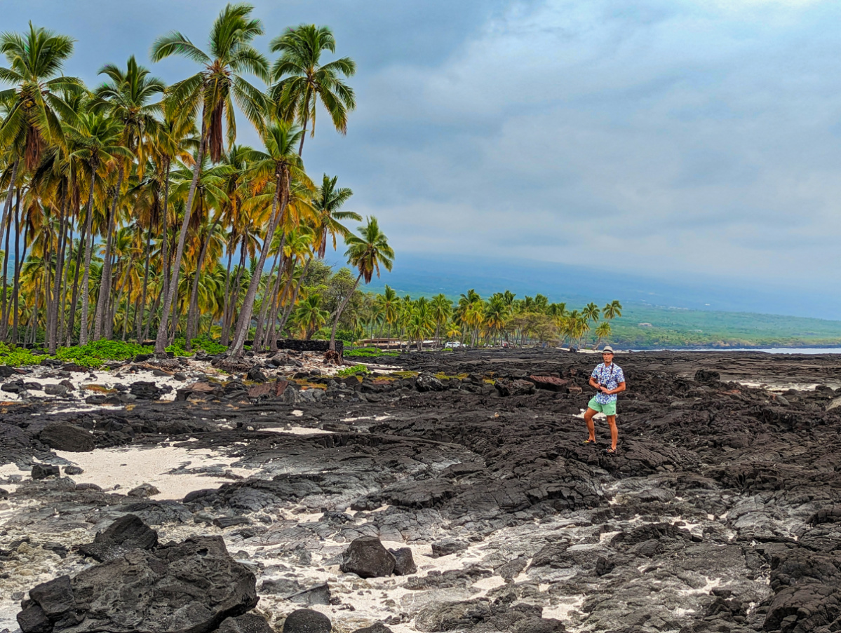 Rob Taylor at Tidepools at Puʻuhonua o Hōnaunau National Historical Park Captain Cook Big Island Hawaii 2