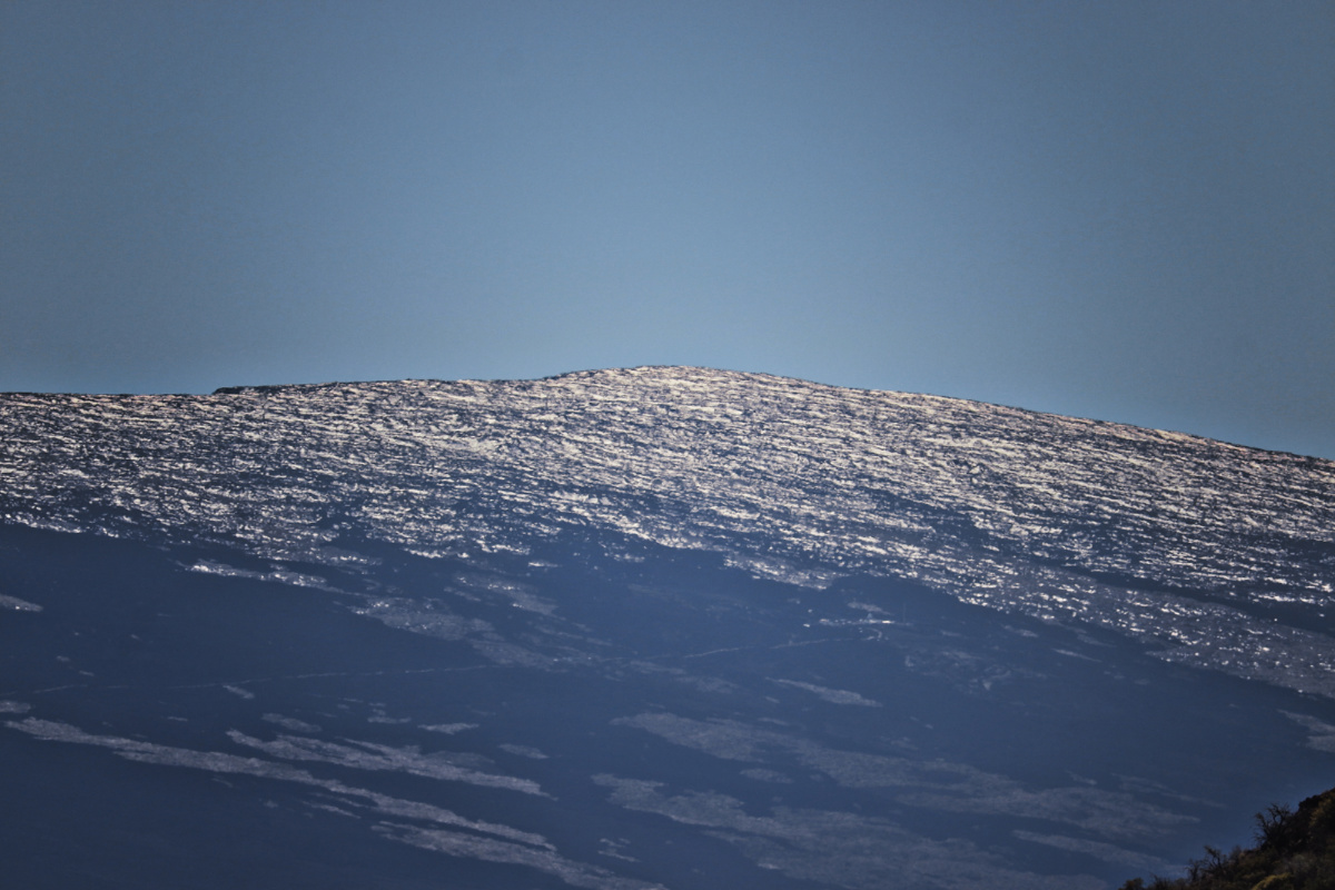 Snow on Mauna Loa North Side Hawaii Volcanoes National Park Big Island 1