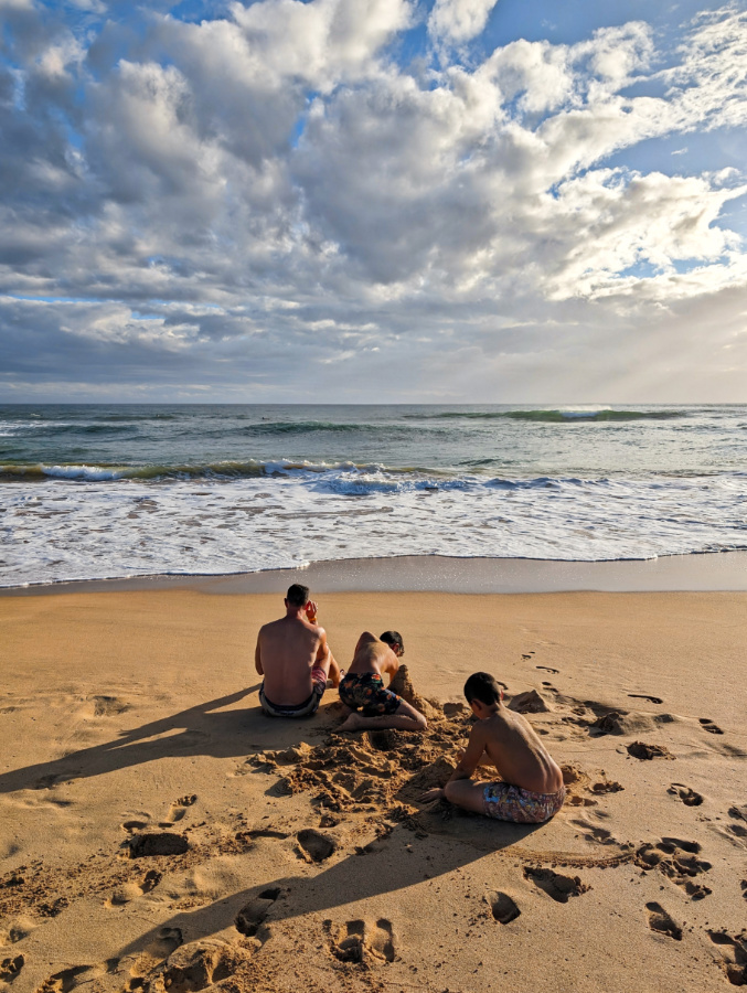 Taylor Family at Barking Sands Beach South Shore Kauai 2