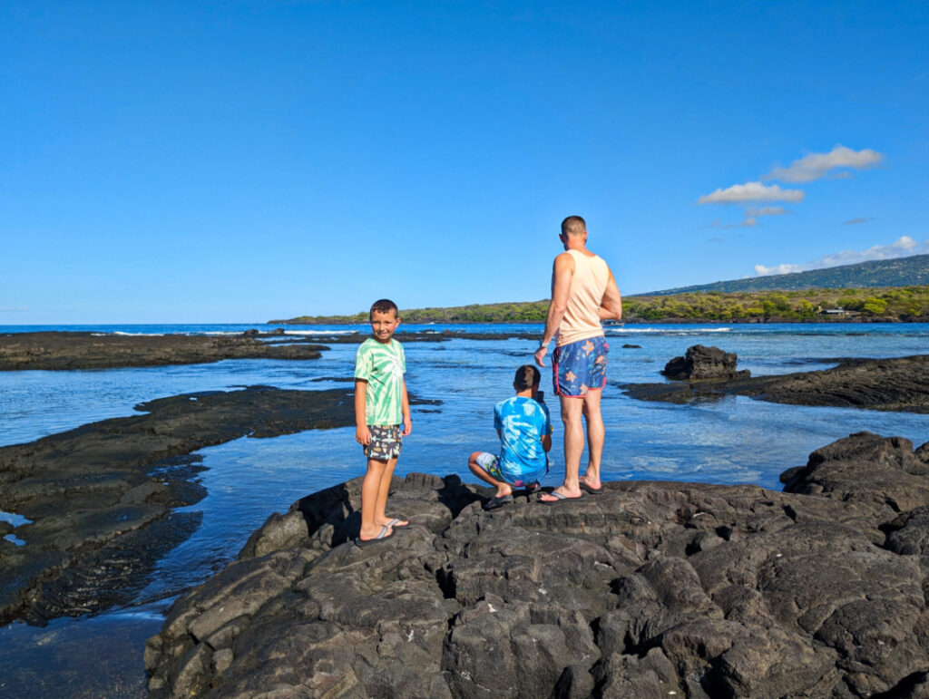 Taylor Family at Puʻuhonua o Hōnaunau National Historical Park Captain Cook Big Island Hawaii 2