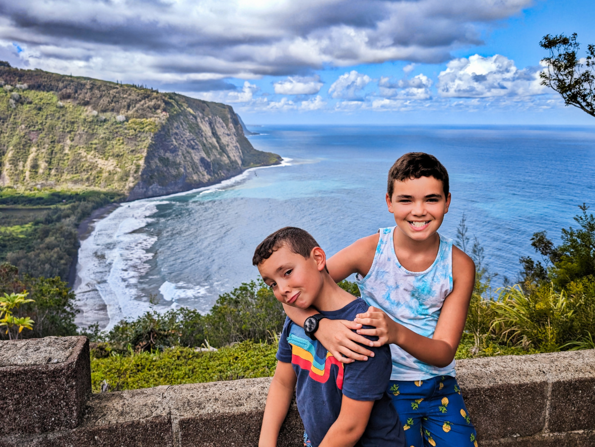 Taylor Family at Waipio Valley Looking north shore Big Island Hawaii 2