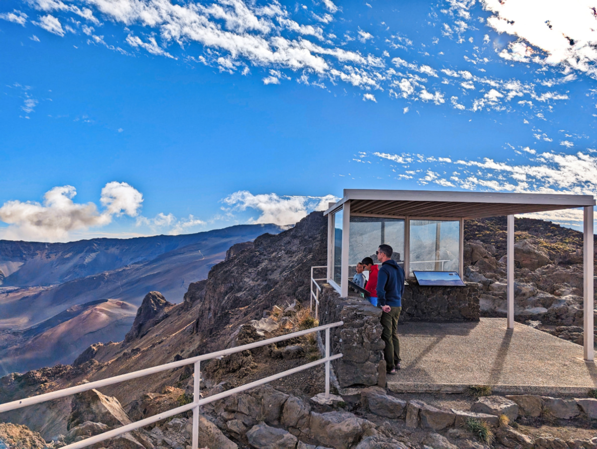 Taylor family at Summit of Haleakala National Park Maui Hawaii 5