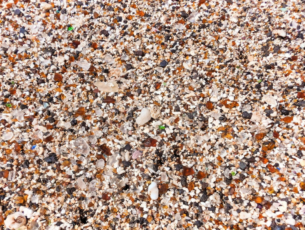 Tumbled Glass sand at Glass Beach Hanapepe Town South Shore Kauai 1