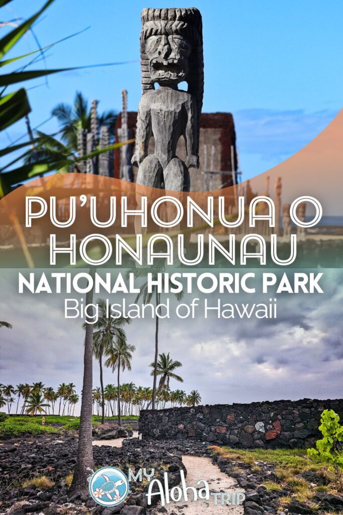 Pu'uhonua O Honaunau National Historic Park on the Big Island is THE best place to see Native Hawaiian carvings and history up close. See what you'll find here, things to do and when to visit Pu'uhonua O Honaunau. It's amazing.