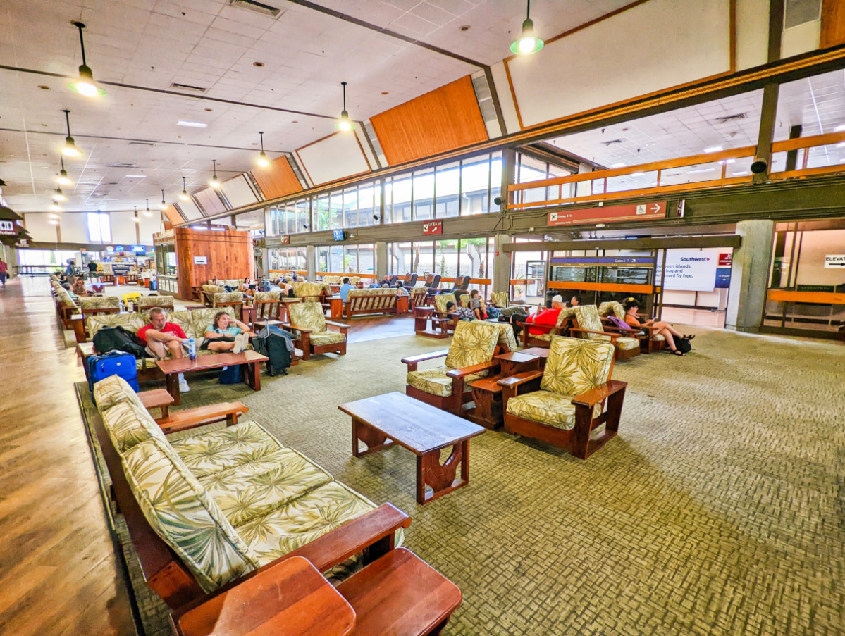 Waiting area at Hilo International Airport ITO Big Island Hawaii 2