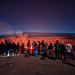 Crowd at Lava Glow at Keanakako’i Overlook Trail Hawaii Volcanoes National Park Big Island 1