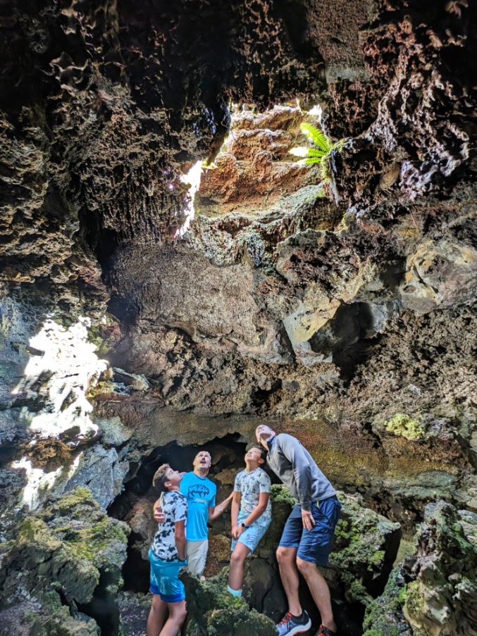 Full Taylor Family at Hualalai Volcano hiking with Hawaii Forest and Trail Big Island Hawaii 6