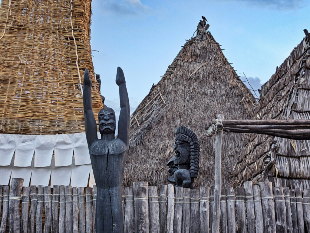 Kii Tiki Carvings at Kamakahonu National Historic Landmark Kailua Kona Big Island Hawaii 1