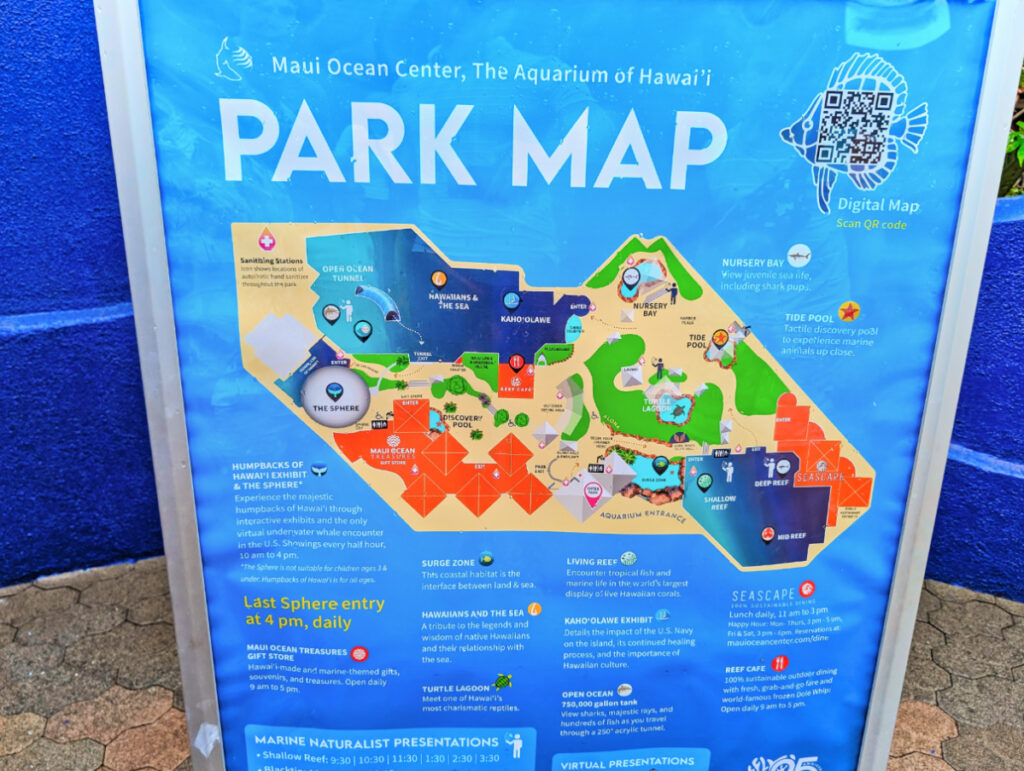 Maui Ocean Center Exhibit Map Maalaea Maui Hawaii 1