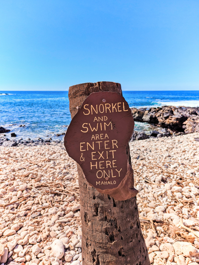 Sign at Cove at Lapakahi State Historical Park Norther Kona Coast Big Island Hawaii 4