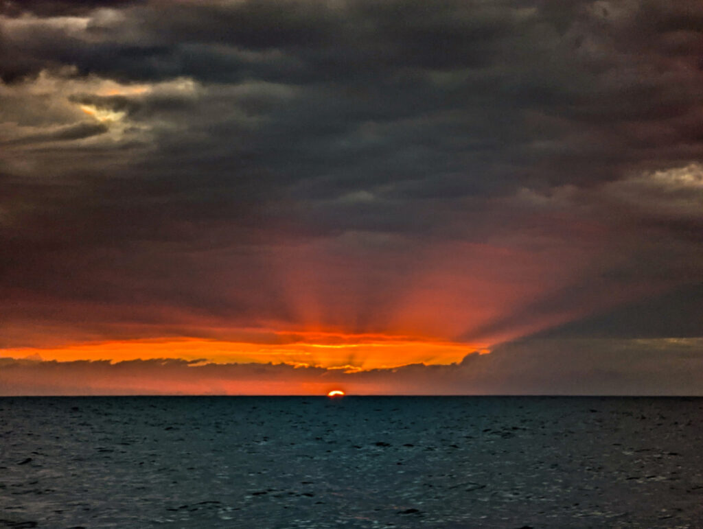 Sunset from Catamaran for Manta Ray Snorkeling with Kona Style Tours Kailua Kona Big Island Hawaii 3