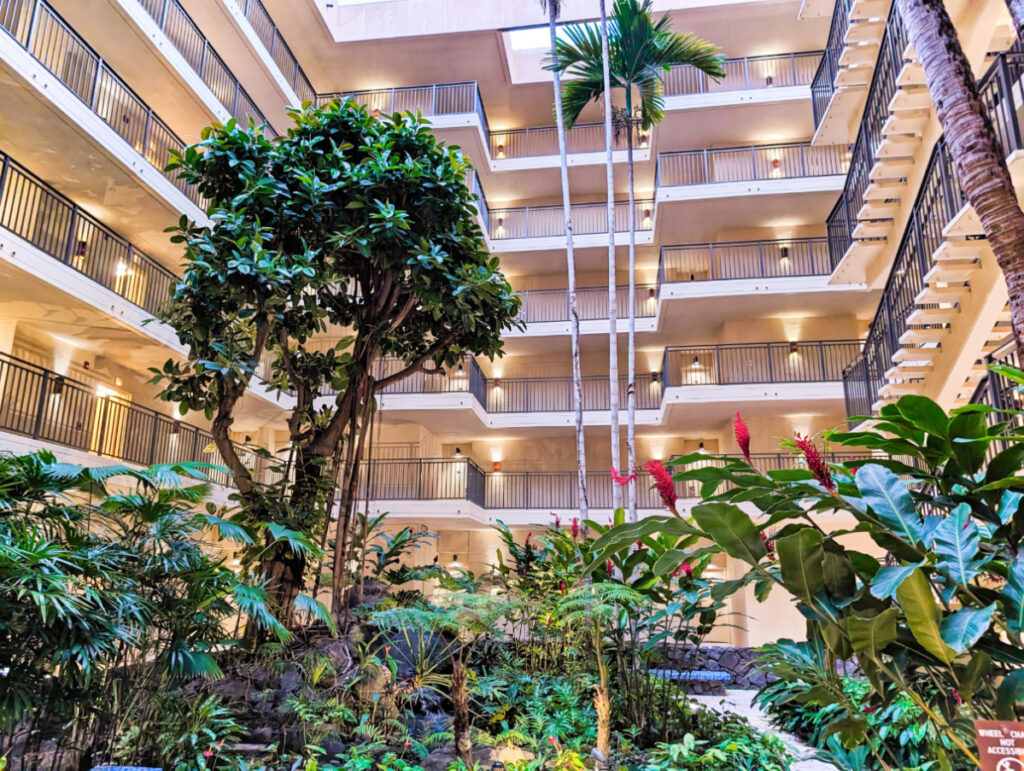 Courtyard of Hotel Tower at Royal Kona Resort Kailua Kona Big Island Hawaii 1