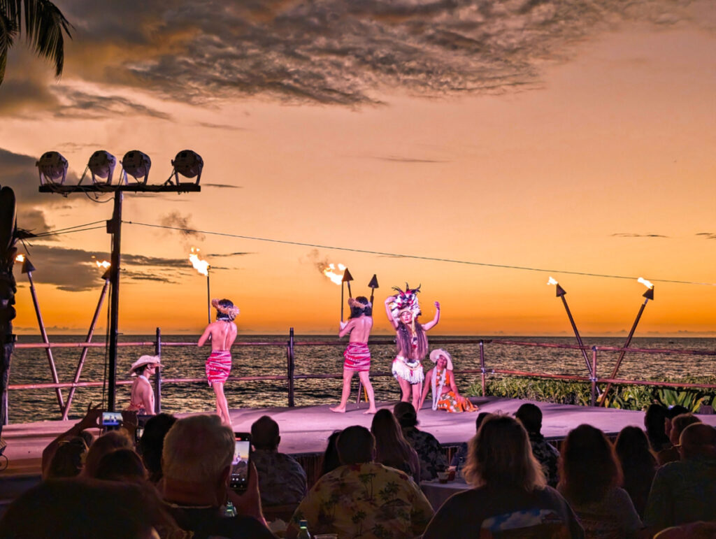 Hula Dancers at Voyagers of the Pacific Luau at Royal Kona Resort Kailua Kona Big Island Hawaii 5