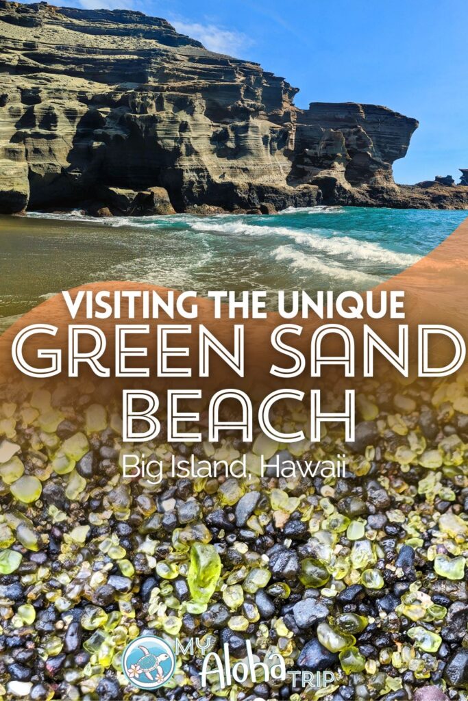 Papakolea Green Sand Beach is one of the most unique natural wonders on the Big Island of Hawaii. From the adventure to get to it to the chunky green crystal sand, we've got all the information to plan a visit to the beautiful Green Sand Beach.