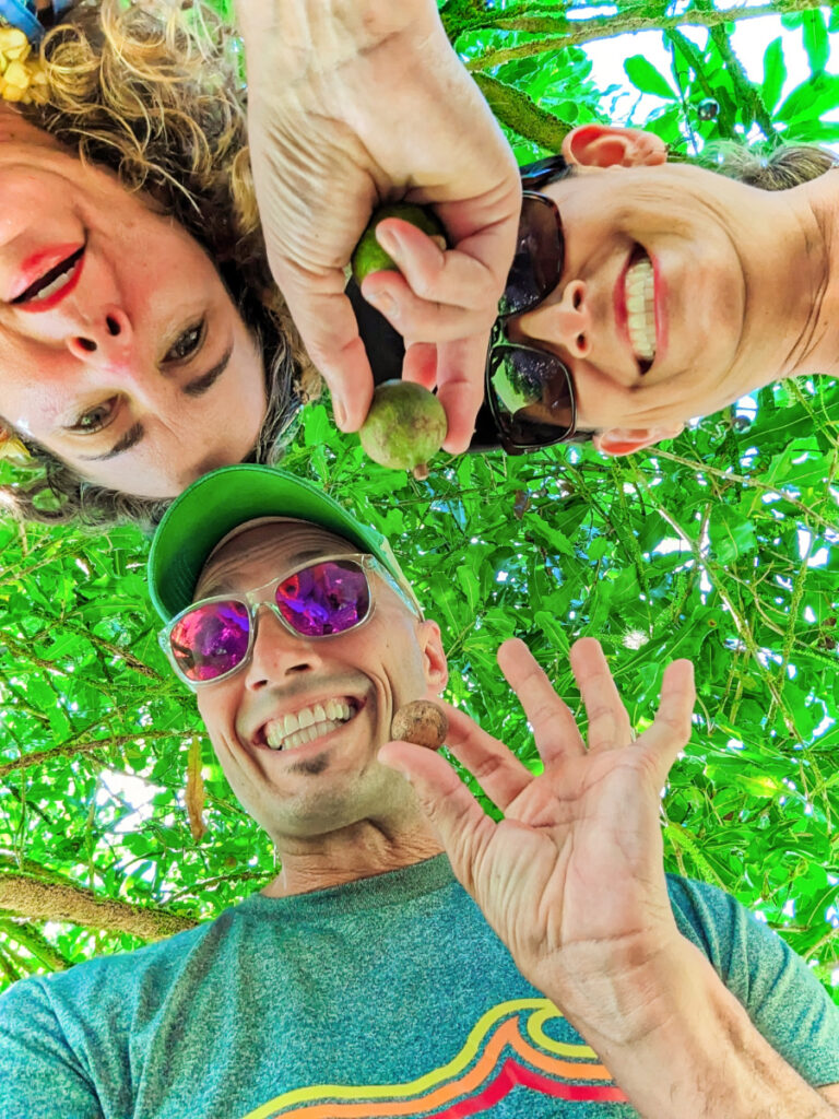 Friends at Mauna Loa Macadamia Nut Farm Hilo Big Island Hawaii 1