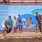 Full Taylor Family with Lilo and Stitch Mural in Hanapepe South Shore Kauai 1