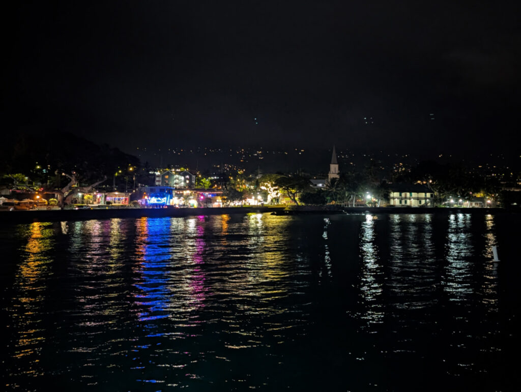 Kailua Kona Waterfront from Body Glove Hawaii Historic Dinner Cruise Big Island 1