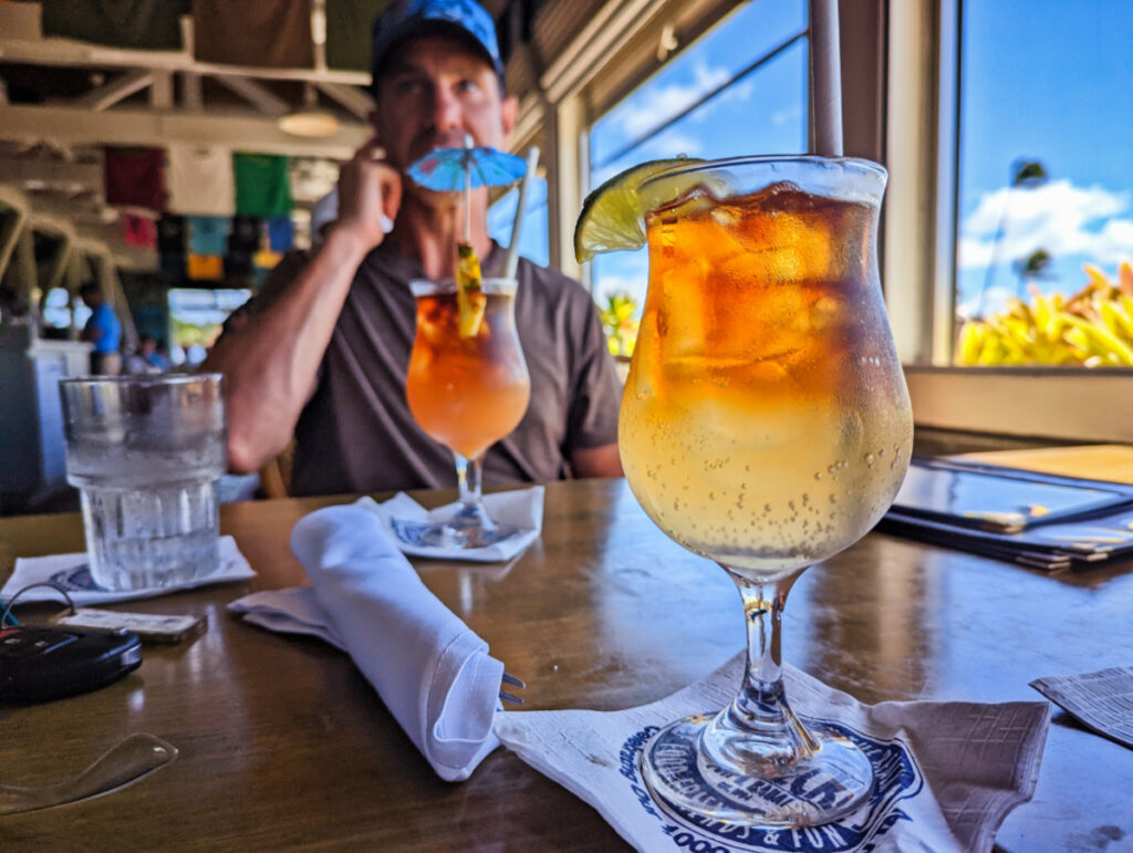 Mai Tais at Brennecke's Beach Broiler Poipu Koloa South Shore Kauai Hawaii 1