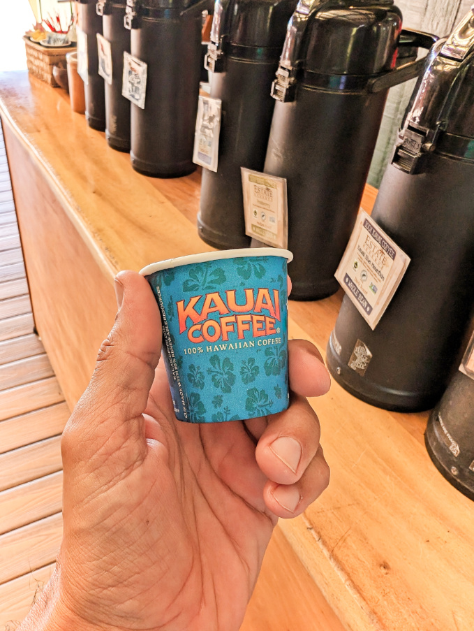 Sample at Kauai Coffee Co in Kalaheo South Shore Kauai 1