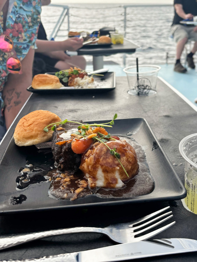 Short Rib Dinner on Body Glove Hawaii Historic Dinner Cruise Kailua Kona Big Island Hawaii 1