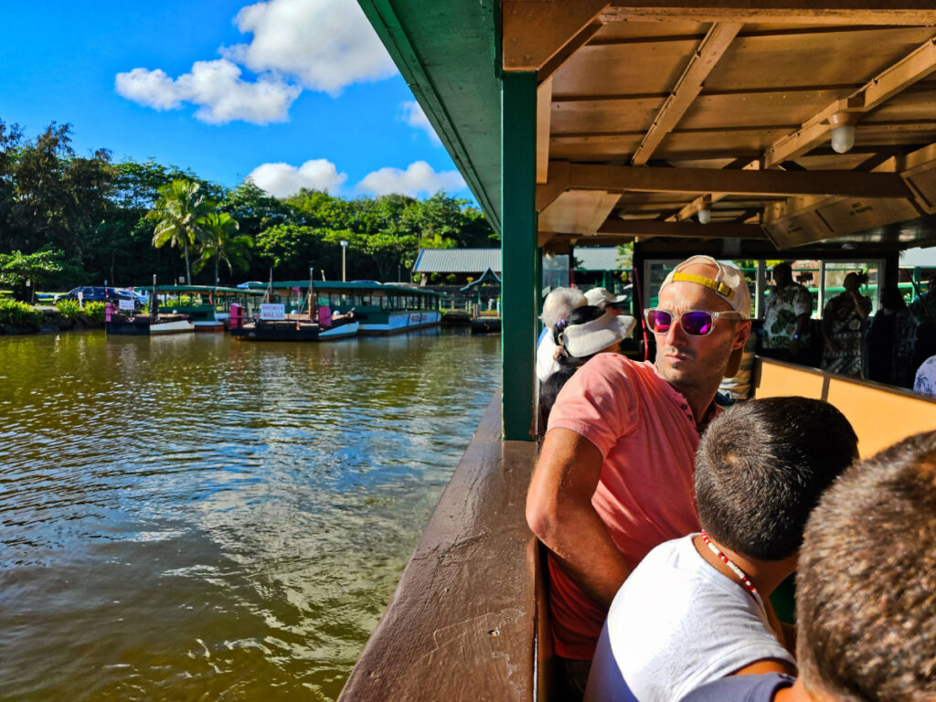 Taylor Family on Wailua River Smiths Hawaii tour Kapaa Kauai 1