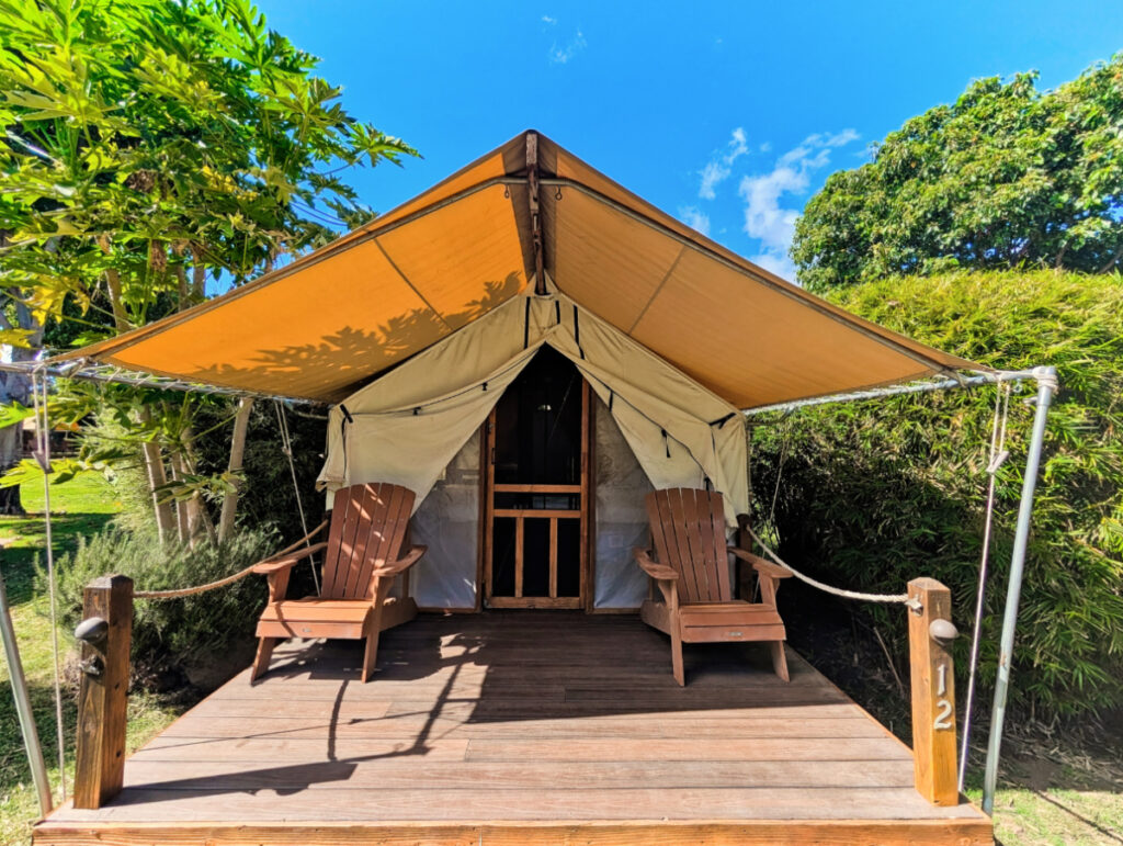 Exterior of Tentalow Camping at Camp Olowalu Maui Hawaii 2