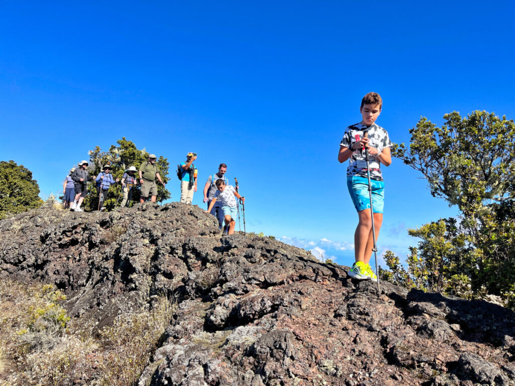 Full Taylor Family at Hualalai Volcano hiking with Hawaii Forest and Trail Big Island Hawaii 3