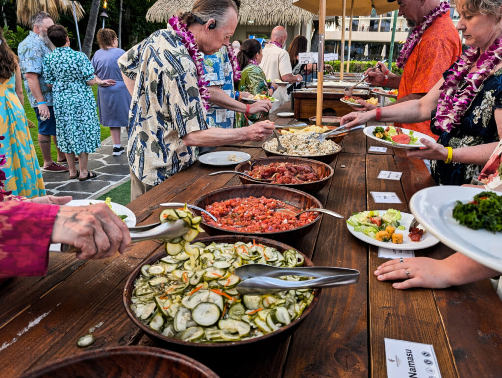 Hawaiian Buffet at Island Breeze Luau at King Kamehameha Hotel Kailua Kona Big Island Hawaii 2