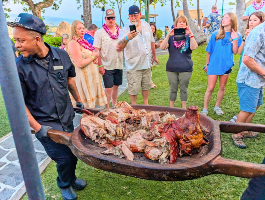 Kalua Pork at Island Breeze Luau at King Kamehameha Hotel Kailua Kona Big Island Hawaii 2