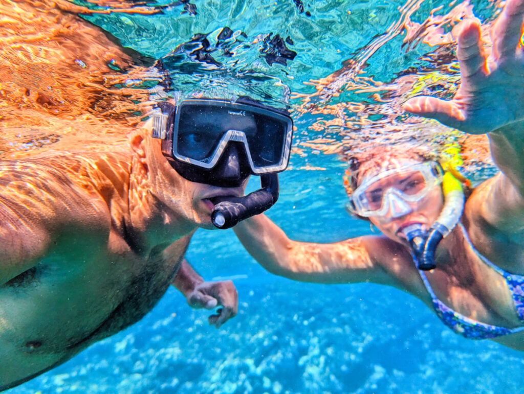 Kelly and Rob Taylor Snorkeling in Kealakekua Bay with Zodiac Tour Kona Coastline Tours Kailua Kona Big Island Hawaii 1