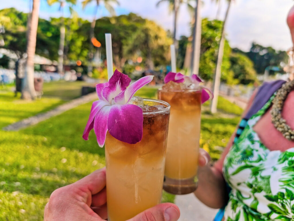 Mai Tai Cocktails at Hawaii Loa Luau at Fairmont Orchid Waikoloa Big Island Hawaii 1