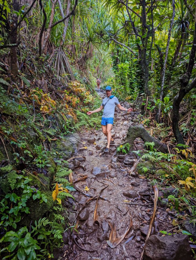 Chris Taylor hiking the Kalalau Trail Haena State Park Na Pali Coast North Shore Kauai Hawaii 1