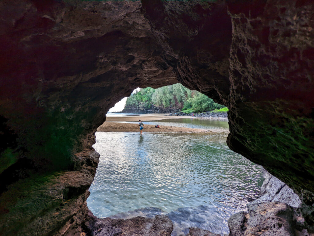 Chris Taylor on Hanakapi`ai Beach Na Pali Coast on Kalalau Trail Haena State Park Kauai Hawaii 2