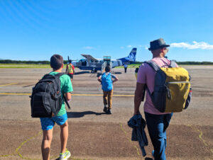 Taylor Family on Tarmac MKK Molokai Airport Mokulele Airlines Hawaii 3