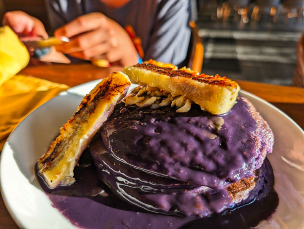 Ube Macadamia Pancakes at Sheraton Coconut Beach Resort Kapaa Kauai 1