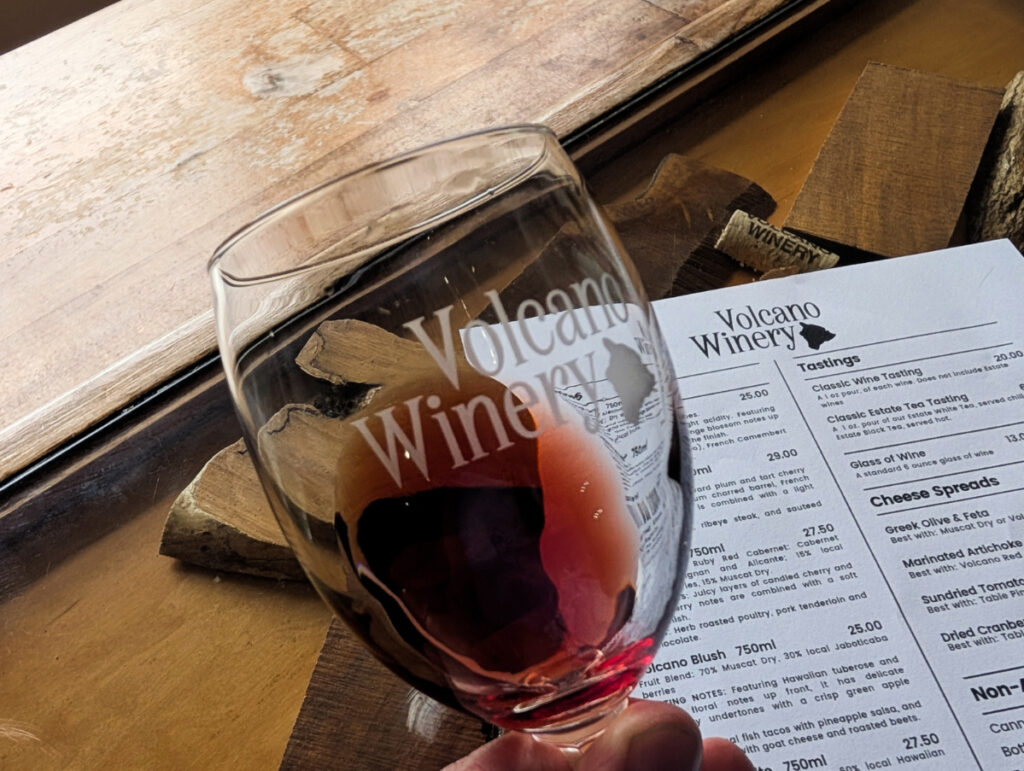 Wine Tasting and Menu at Volcano Winery Hilo Big Island Hawaii 1