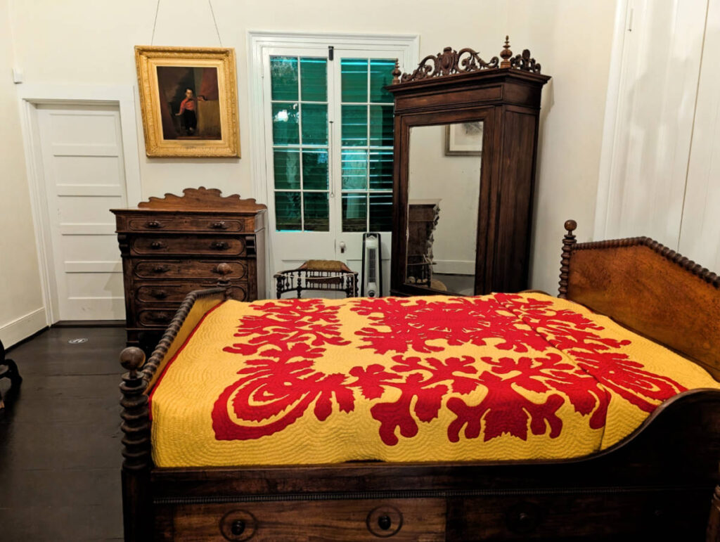 Royal Bedroom at Queen Emmas Summer Palace Honolulu Oahu Hawaii 1