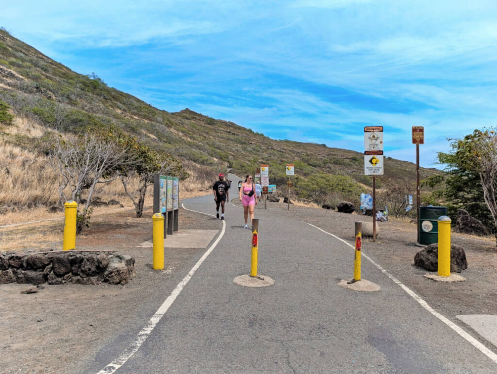Trailhead of Makapuu Point Lighthouse Trail Honolulu Oahu Hawaii 1