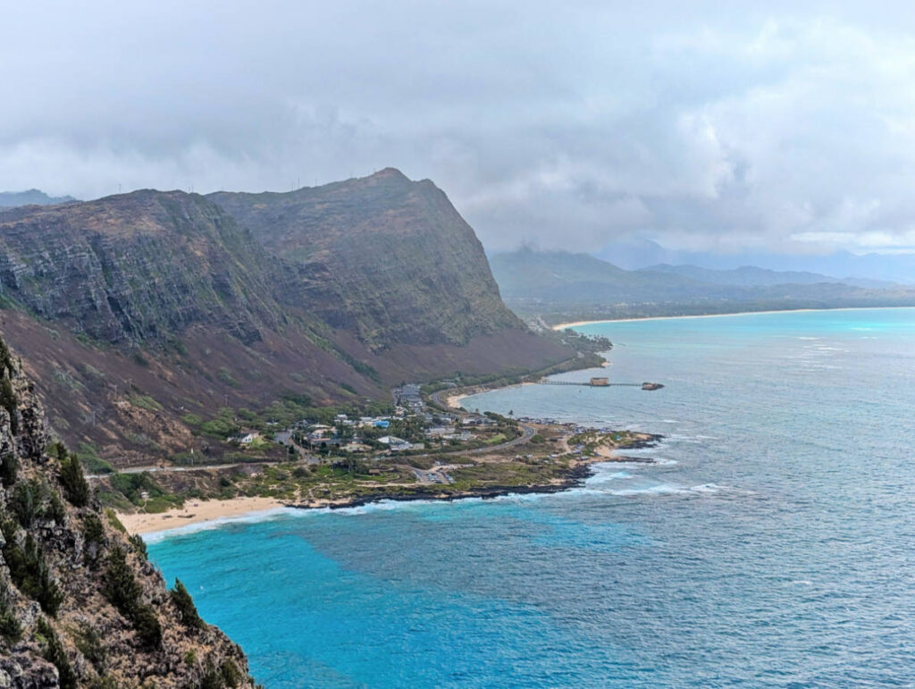 View of Waimanalo from Makapuu Point Lighthouse Trail Honolulu Oahu Hawaii 1