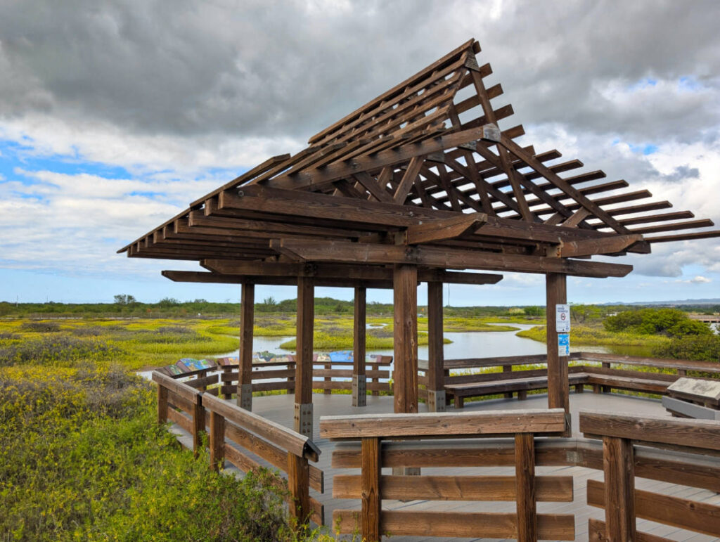 Boardwalk at Kealia Pond National Wildlife Refuge Kihei Maui Hawaii 1