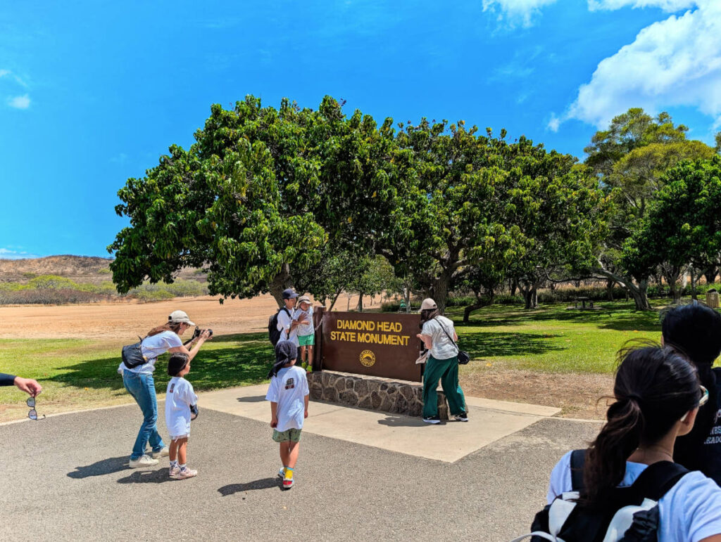 Entrance Sign at Diamond Head State Monument Honolulu Oahu Hawaii 1