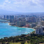 View of Waikiki Beach from Diamond Head Crater Hiking Trail Honolulu Oahu Hawaii 2