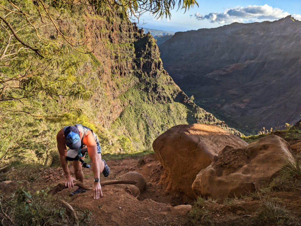 Chris Taylor Hiking in Waimea Canyon Kauai Hawaii
